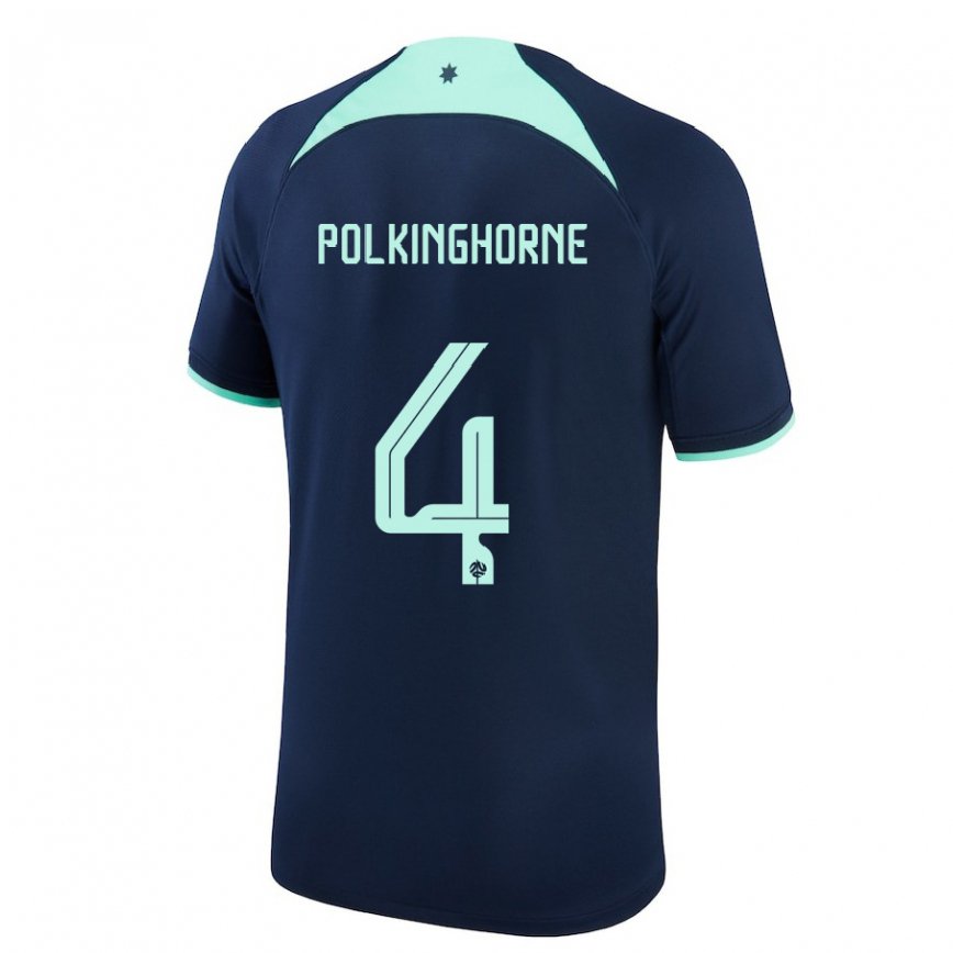 Niño Camiseta Australia Clare Polkinghorne #4 Azul Oscuro 2ª Equipación 22-24 Perú