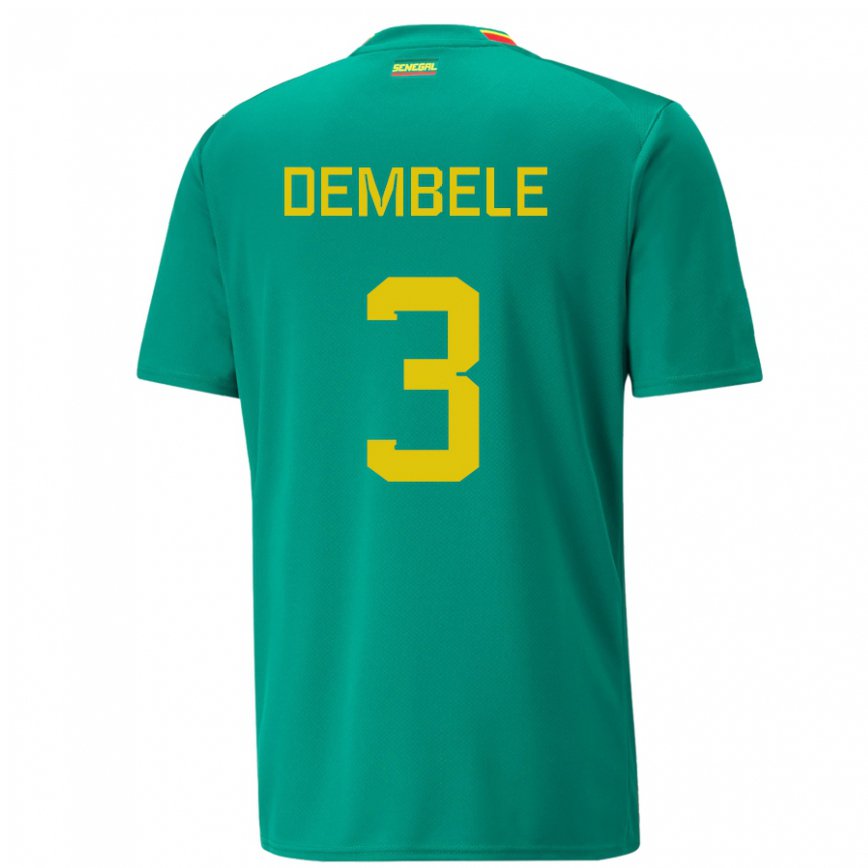 Niño Camiseta Senegal Anta Dembele #3 Verde 2ª Equipación 22-24 Perú