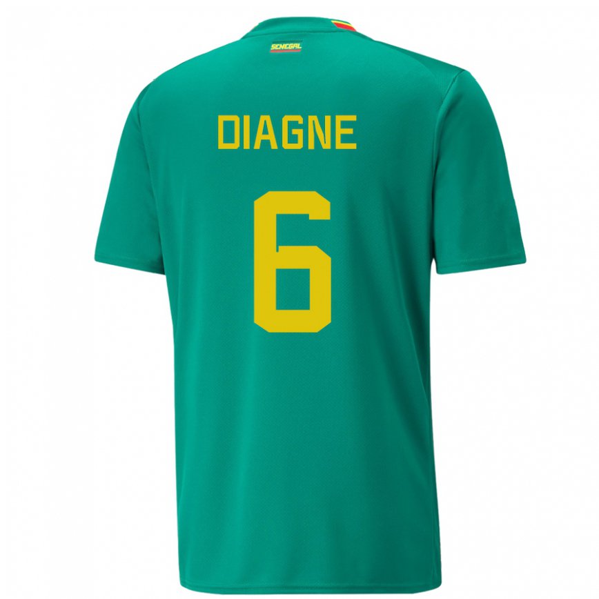 Niño Camiseta Senegal Edmee Diagne #6 Verde 2ª Equipación 22-24 Perú