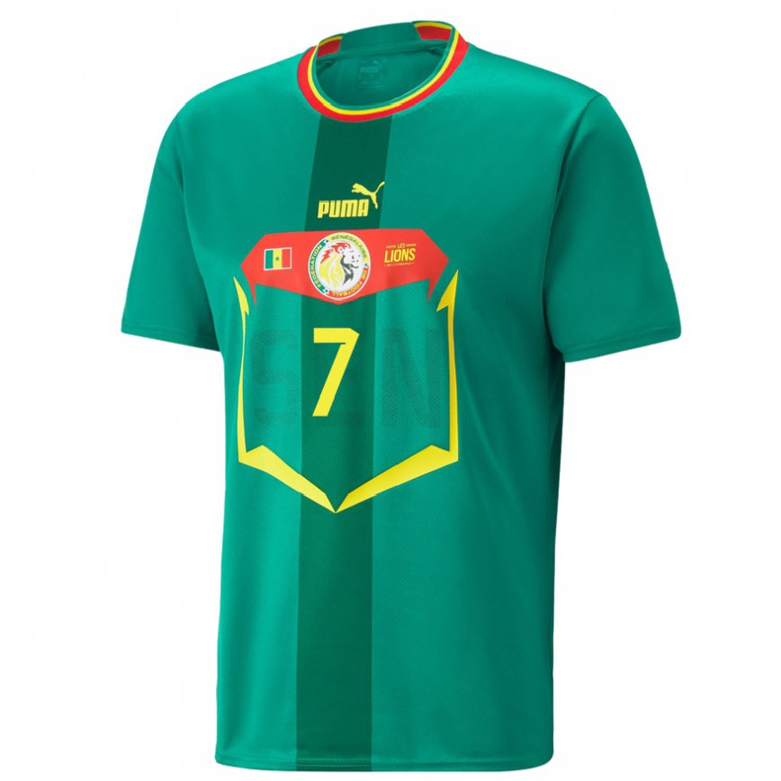 Niño Camiseta Senegal Mama Diop #7 Verde 2ª Equipación 22-24 Perú