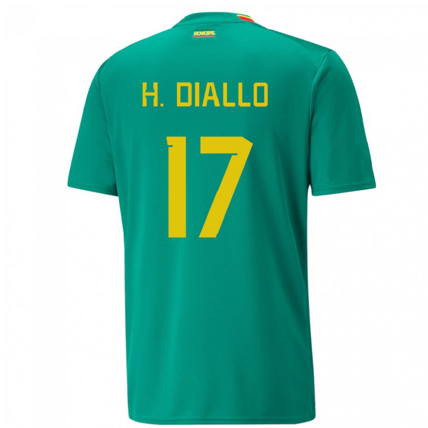 Niño Camiseta Senegal Hapsatou Malado Diallo #17 Verde 2ª Equipación 22-24 Perú