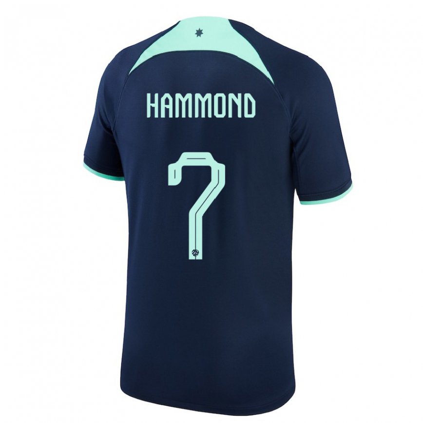 Niño Camiseta Australia Tristan Hammond #7 Azul Oscuro 2ª Equipación 22-24 Perú