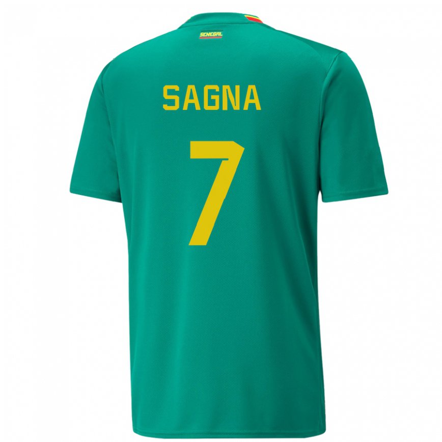 Niño Camiseta Senegal Amadou Sagna #7 Verde 2ª Equipación 22-24 Perú