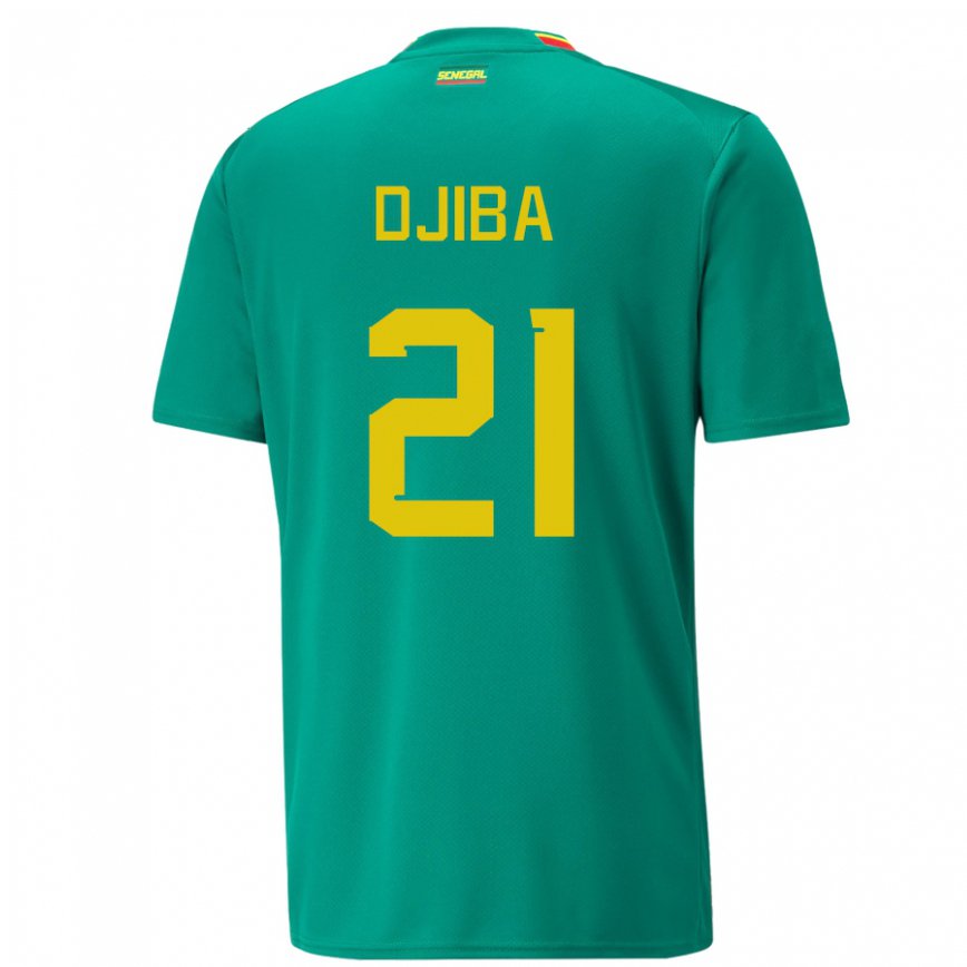 Niño Camiseta Senegal Francois Djiba #21 Verde 2ª Equipación 22-24 Perú