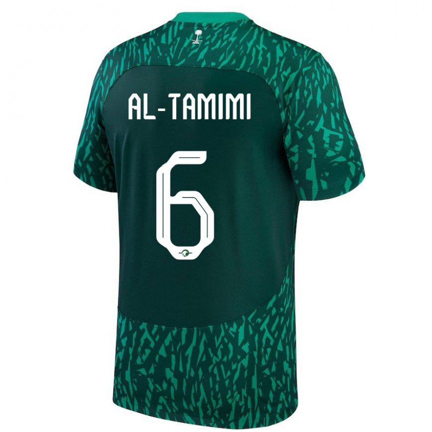 Niño Camiseta Arabia Saudita Maryam Al Tamimi #6 Verde Oscuro 2ª Equipación 22-24 Perú