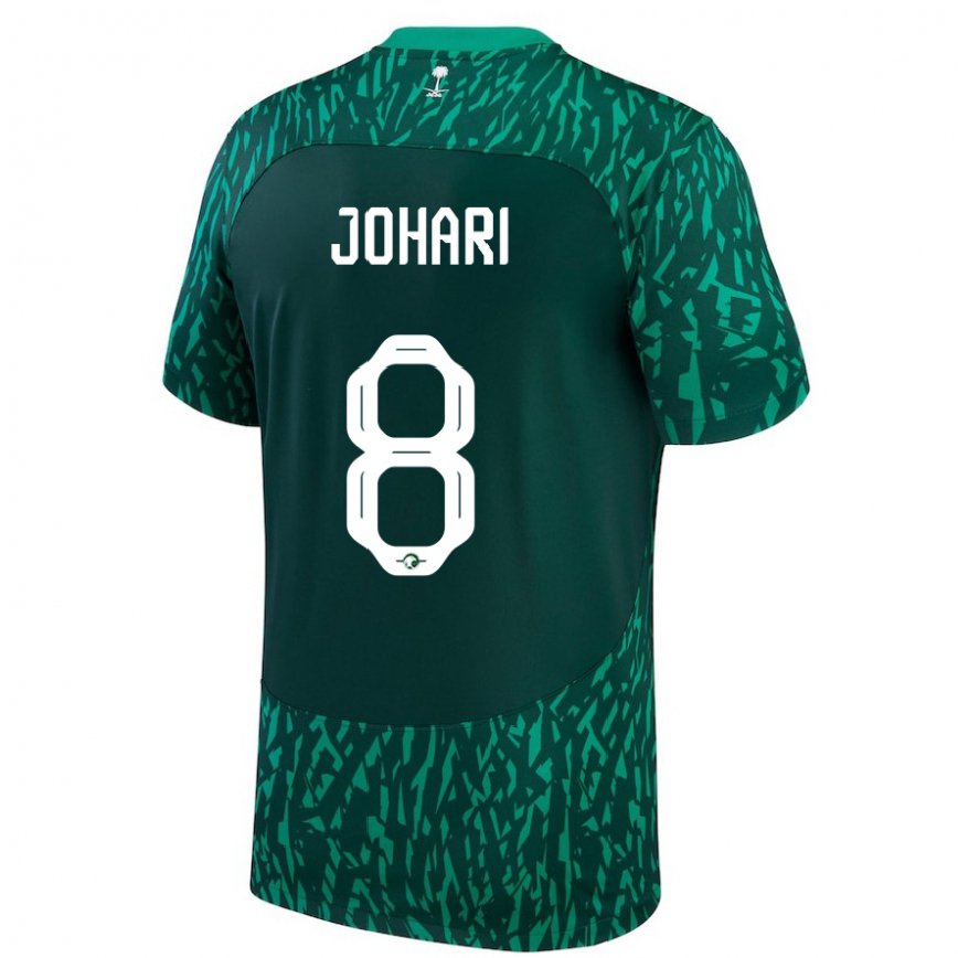 Niño Camiseta Arabia Saudita Layan Johari #8 Verde Oscuro 2ª Equipación 22-24 Perú