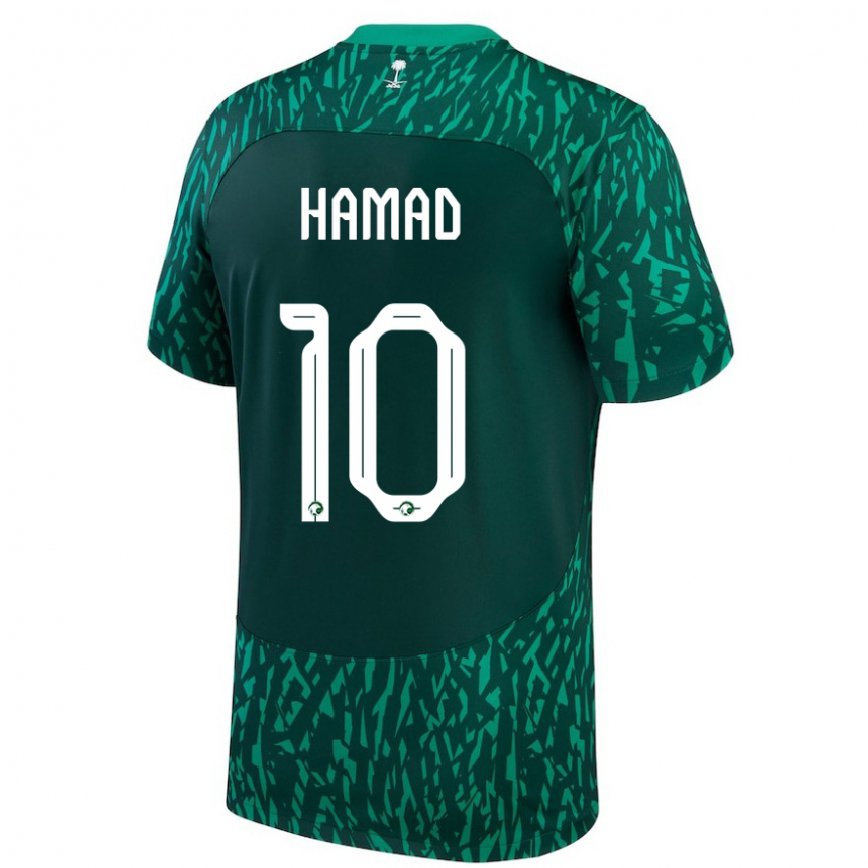 Niño Camiseta Arabia Saudita Sarah Hamad #10 Verde Oscuro 2ª Equipación 22-24 Perú