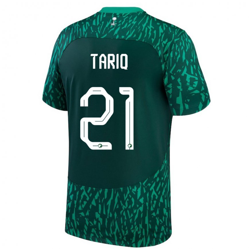 Niño Camiseta Arabia Saudita Juri Tariq #21 Verde Oscuro 2ª Equipación 22-24 Perú