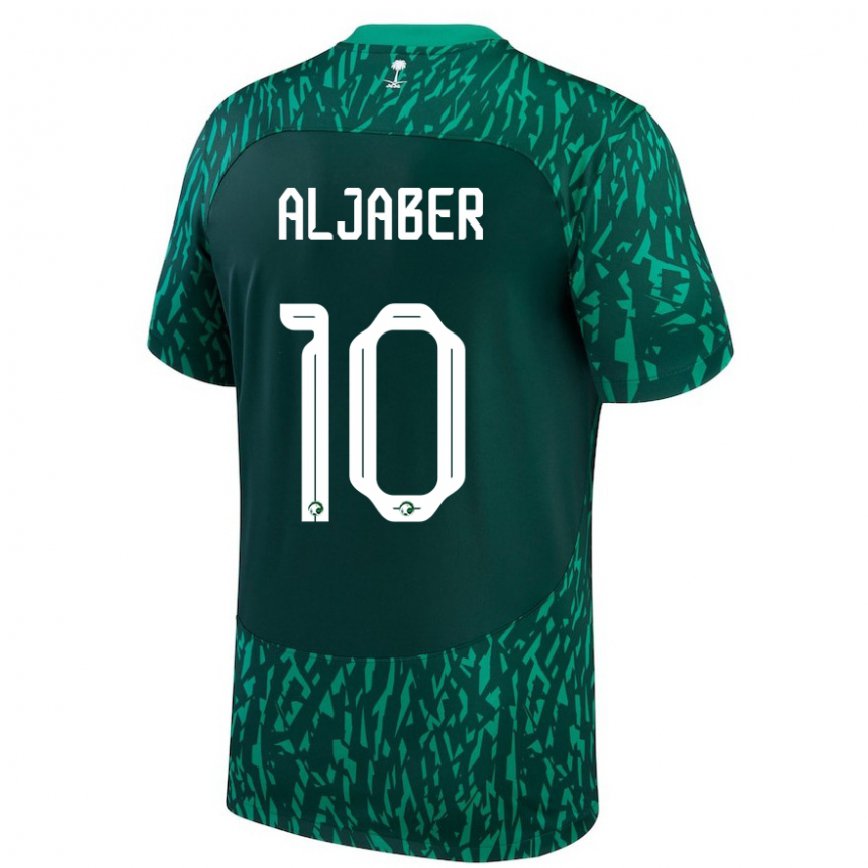 Niño Camiseta Arabia Saudita Yassen Aljaber #10 Verde Oscuro 2ª Equipación 22-24 Perú