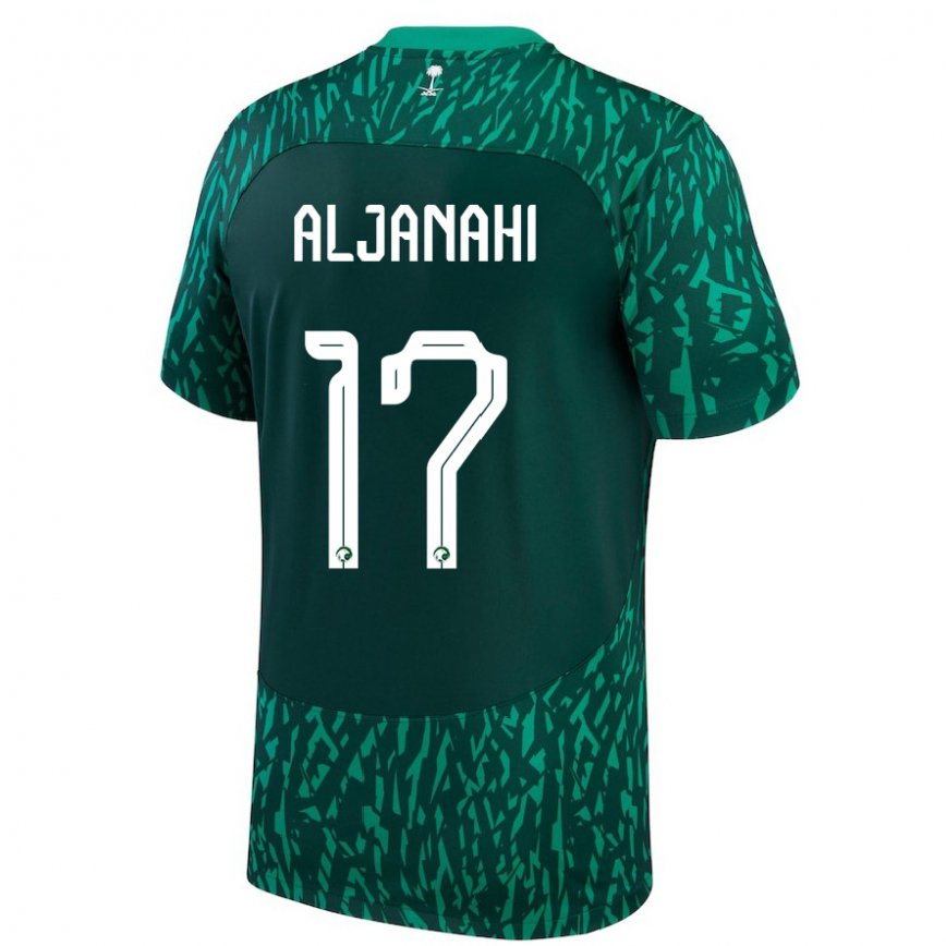 Niño Camiseta Arabia Saudita Nawaf Aljanahi #17 Verde Oscuro 2ª Equipación 22-24 Perú