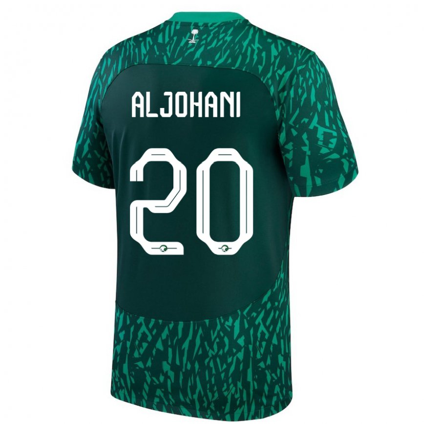 Niño Camiseta Arabia Saudita Ziyad Aljohani #20 Verde Oscuro 2ª Equipación 22-24 Perú