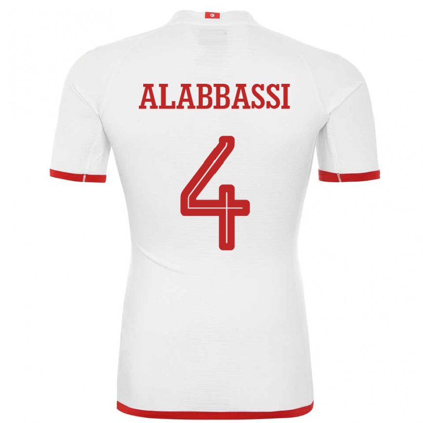 Niño Camiseta Túnez Chaima Alabbassi #4 Blanco 2ª Equipación 22-24 Perú