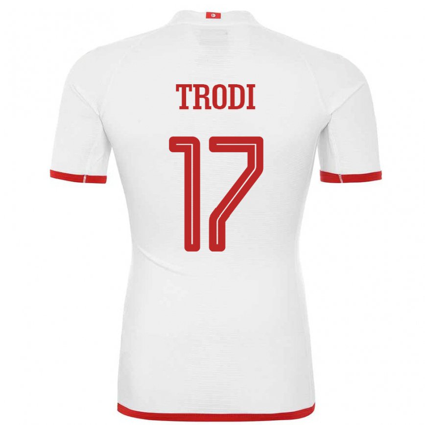 Niño Camiseta Túnez Imen Trodi #17 Blanco 2ª Equipación 22-24 Perú