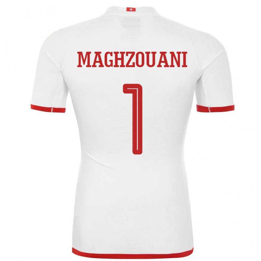 Niño Camiseta Túnez Wassim Maghzouani #1 Blanco 2ª Equipación 22-24 Perú