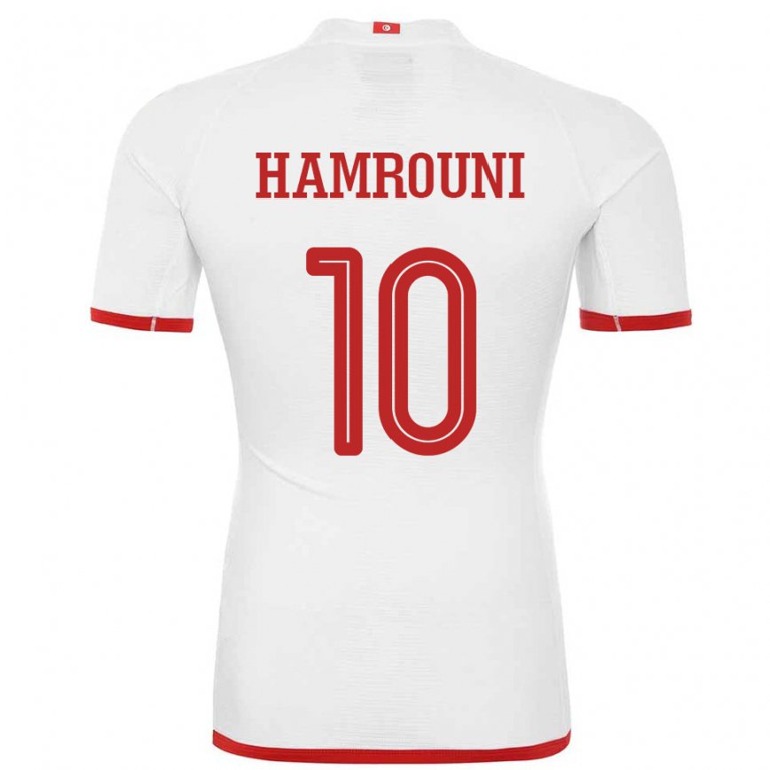 Niño Camiseta Túnez Rayen Hamrouni #10 Blanco 2ª Equipación 22-24 Perú