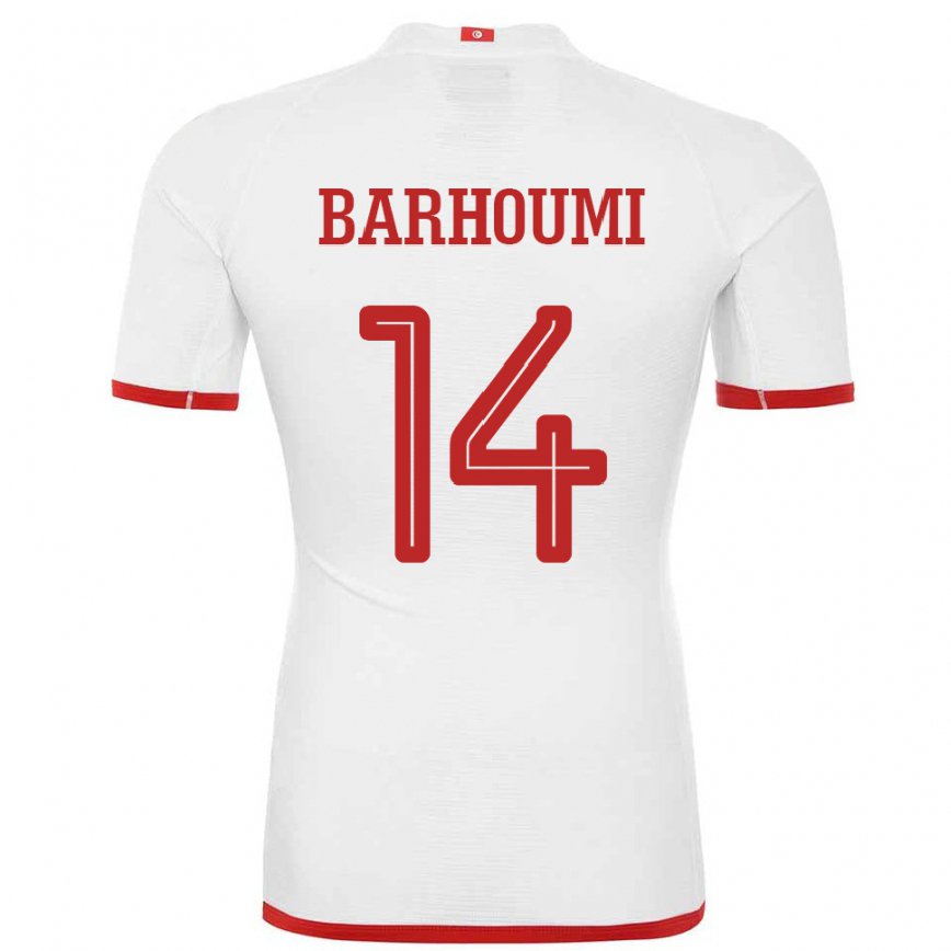 Niño Camiseta Túnez Salah Barhoumi #14 Blanco 2ª Equipación 22-24 Perú