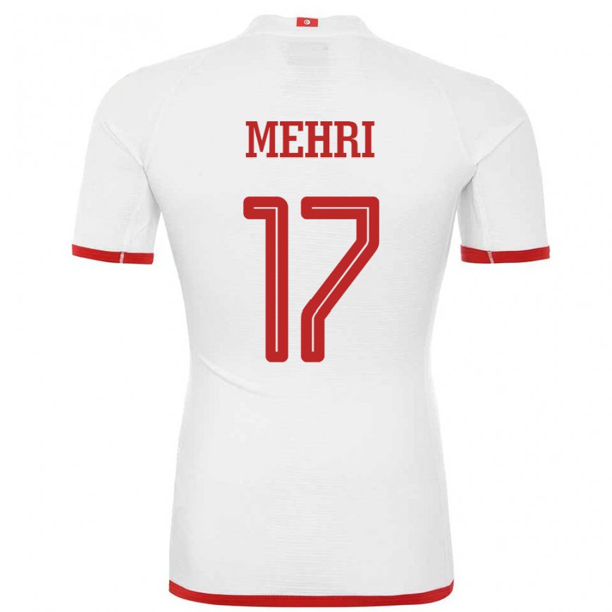 Niño Camiseta Túnez Malek Mehri #17 Blanco 2ª Equipación 22-24 Perú