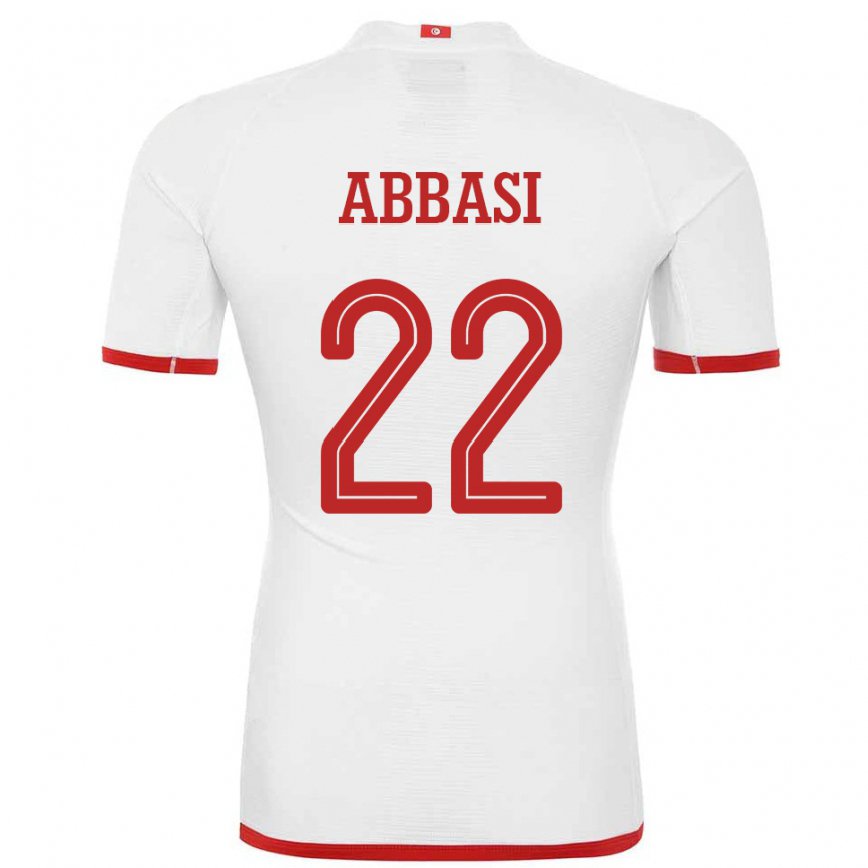 Niño Camiseta Túnez Bechir Abbasi #22 Blanco 2ª Equipación 22-24 Perú