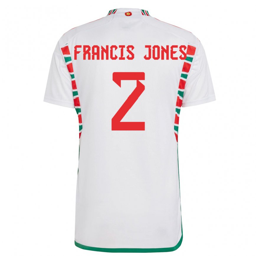 Niño Camiseta Gales Maria Francis Jones #2 Blanco 2ª Equipación 22-24 Perú