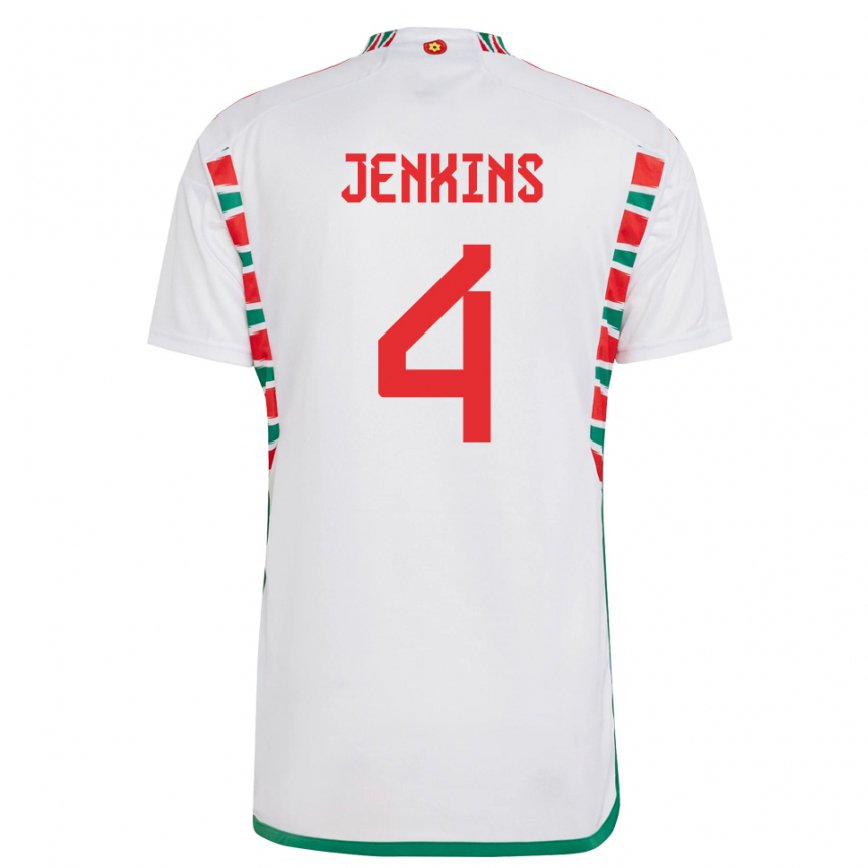 Niño Camiseta Gales Shaunna Jenkins #4 Blanco 2ª Equipación 22-24 Perú