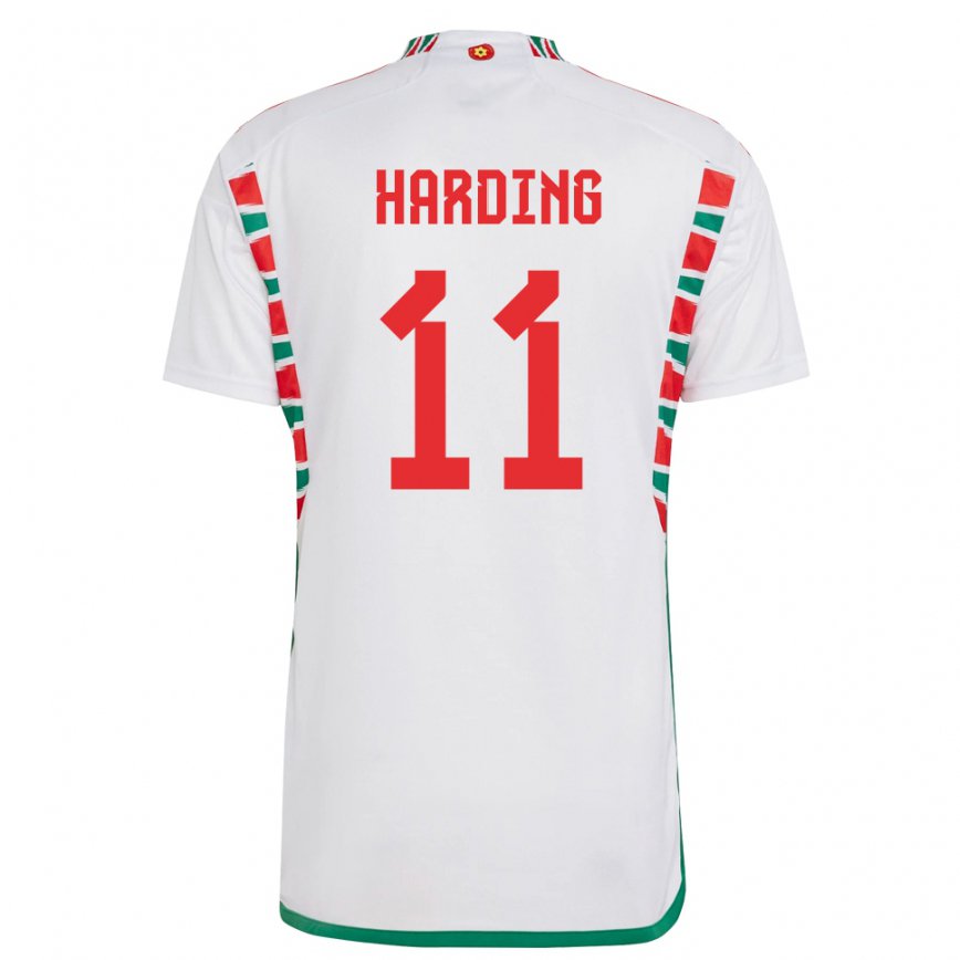 Niño Camiseta Gales Natasha Harding #11 Blanco 2ª Equipación 22-24 Perú