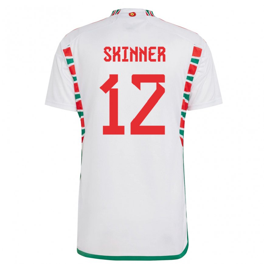 Niño Camiseta Gales Claire Skinner #12 Blanco 2ª Equipación 22-24 Perú