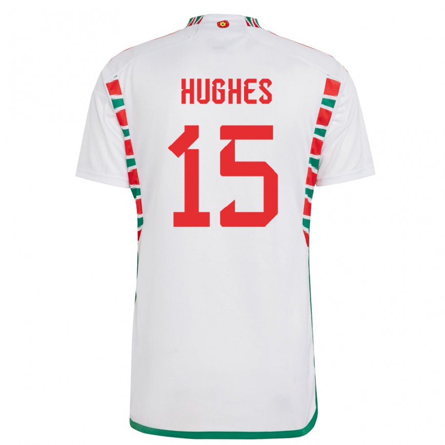 Niño Camiseta Gales Elise Hughes #15 Blanco 2ª Equipación 22-24 Perú