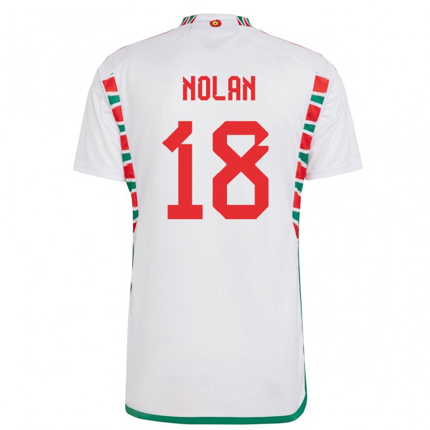 Niño Camiseta Gales Kylie Nolan #18 Blanco 2ª Equipación 22-24 Perú