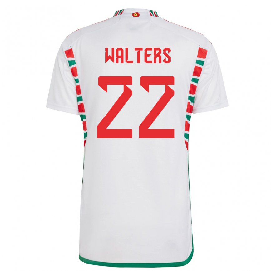 Niño Camiseta Gales Georgia Walters #22 Blanco 2ª Equipación 22-24 Perú