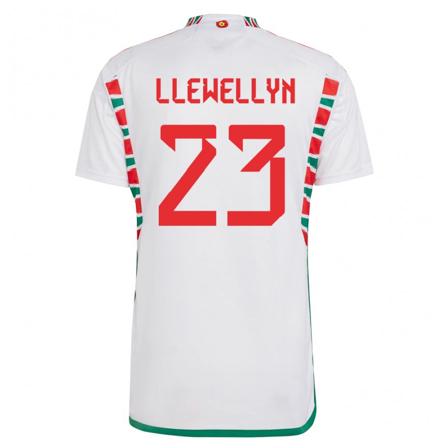 Niño Camiseta Gales Ffion Llewellyn #23 Blanco 2ª Equipación 22-24 Perú