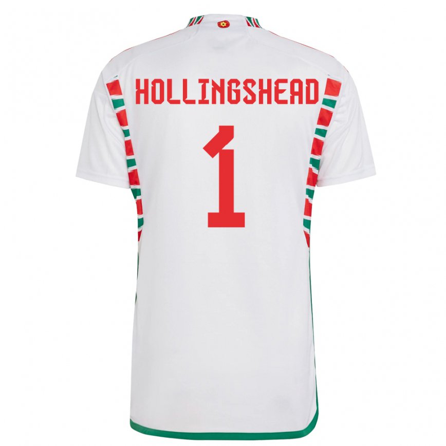 Niño Camiseta Gales Ronnie Hollingshead #1 Blanco 2ª Equipación 22-24 Perú