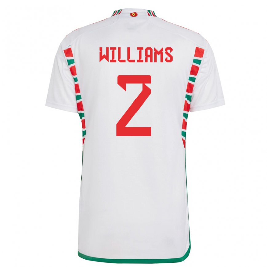 Niño Camiseta Gales Morgan Williams #2 Blanco 2ª Equipación 22-24 Perú