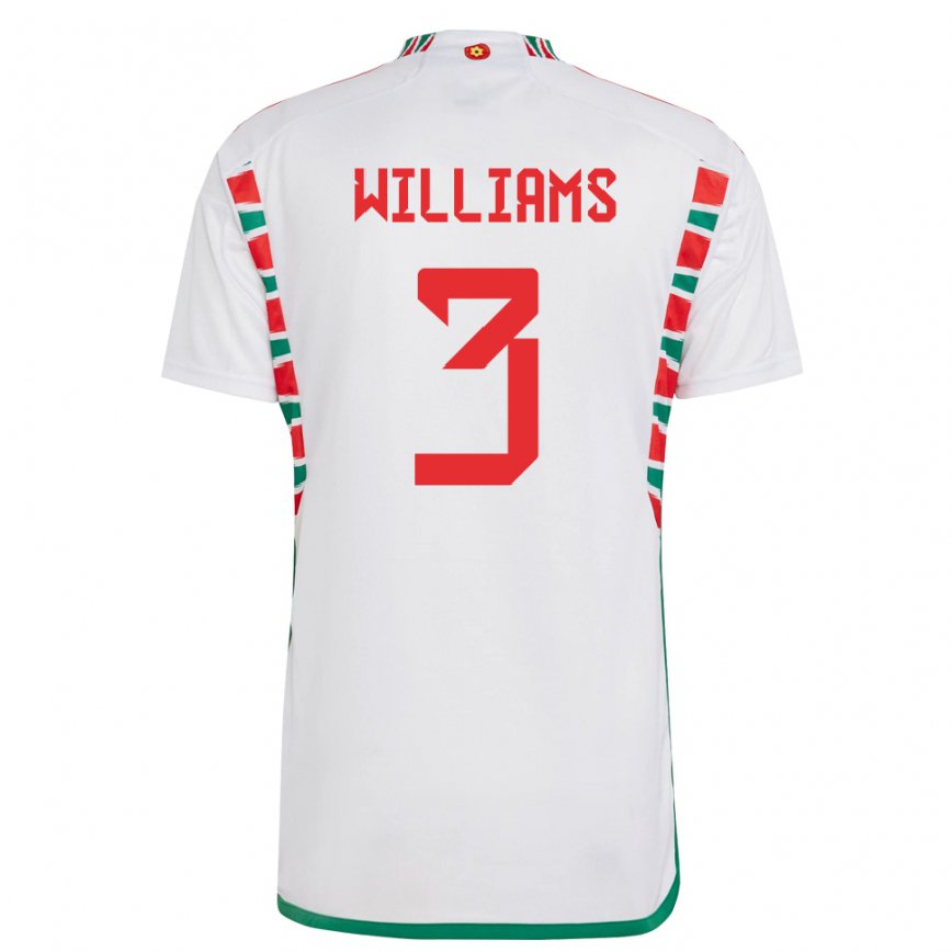 Niño Camiseta Gales Zac Williams #3 Blanco 2ª Equipación 22-24 Perú