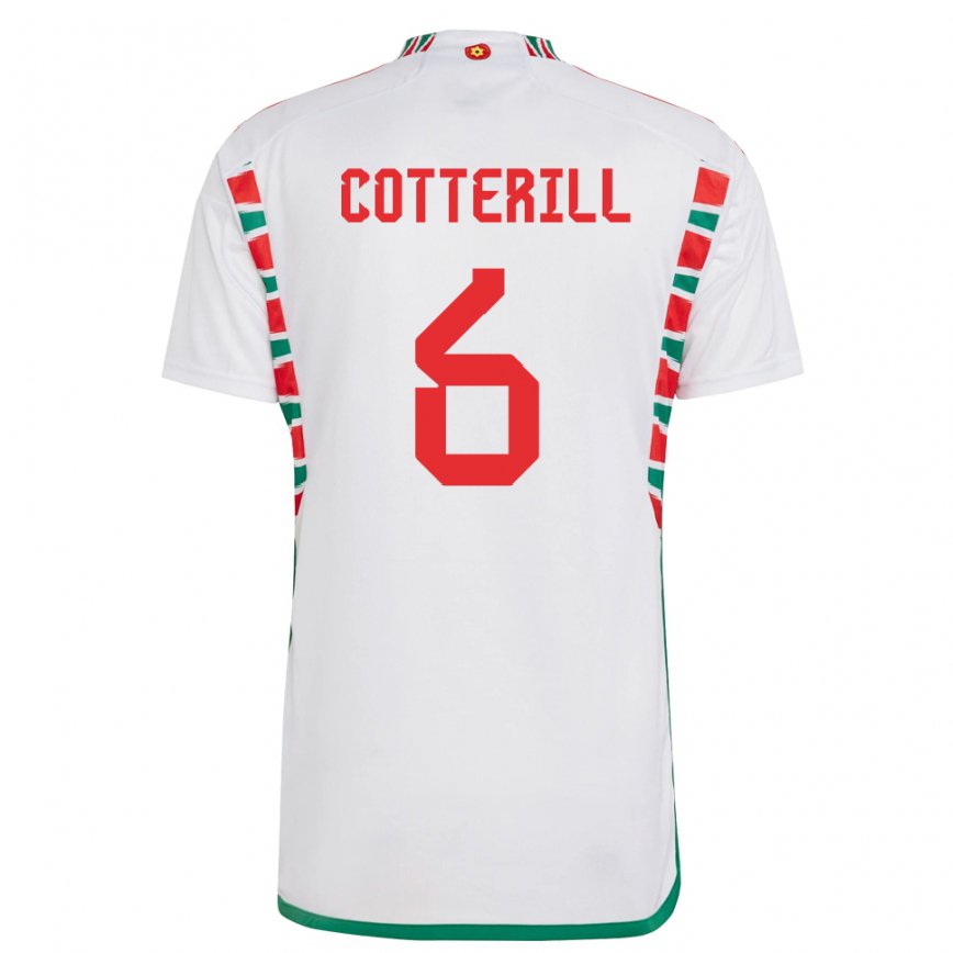 Niño Camiseta Gales Joel Cotterill #6 Blanco 2ª Equipación 22-24 Perú