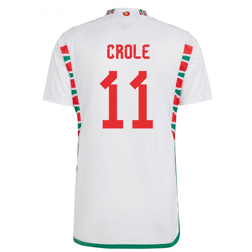 Niño Camiseta Gales James Crole #11 Blanco 2ª Equipación 22-24 Perú