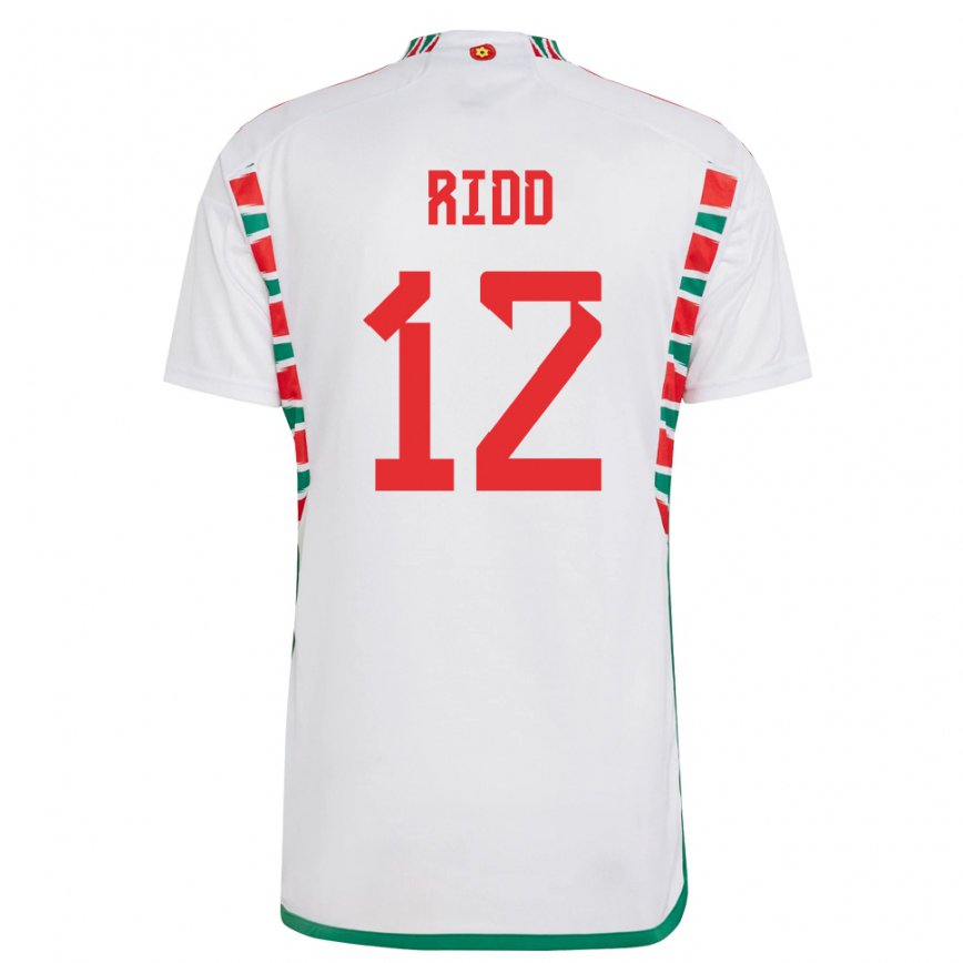 Niño Camiseta Gales Lewis Ridd #12 Blanco 2ª Equipación 22-24 Perú