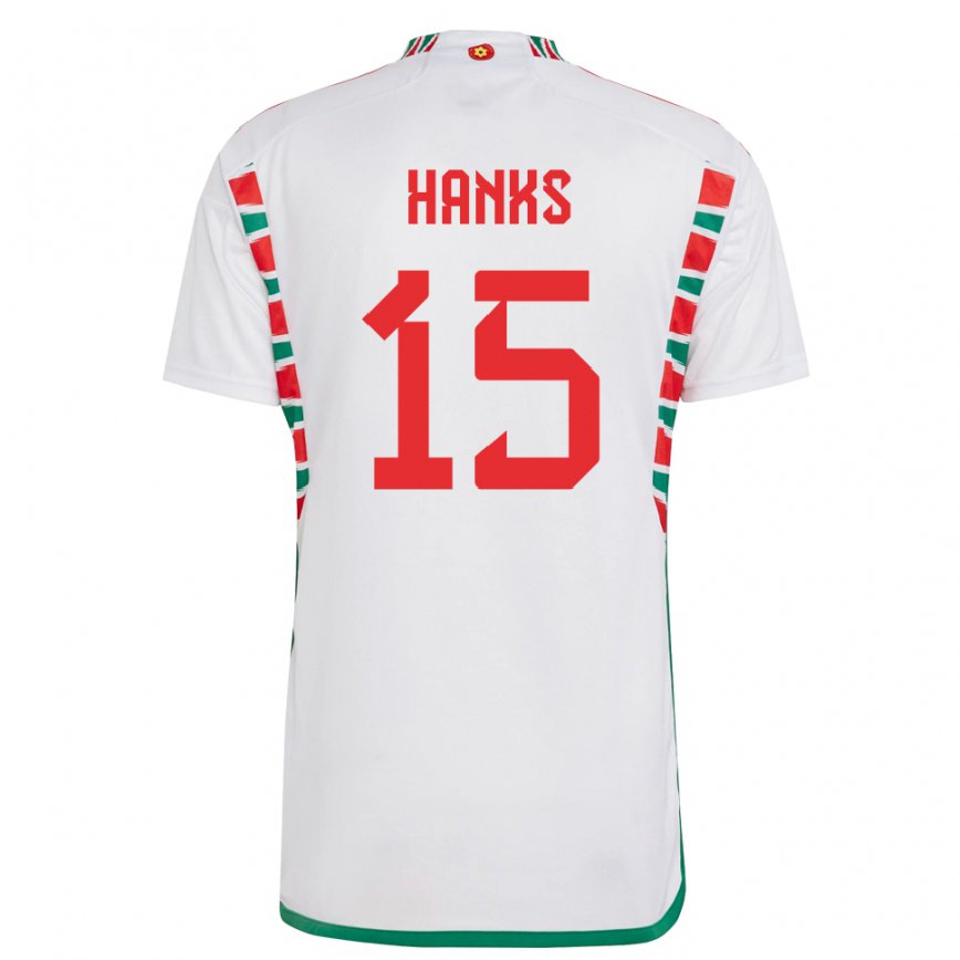 Niño Camiseta Gales Justin Hanks #15 Blanco 2ª Equipación 22-24 Perú