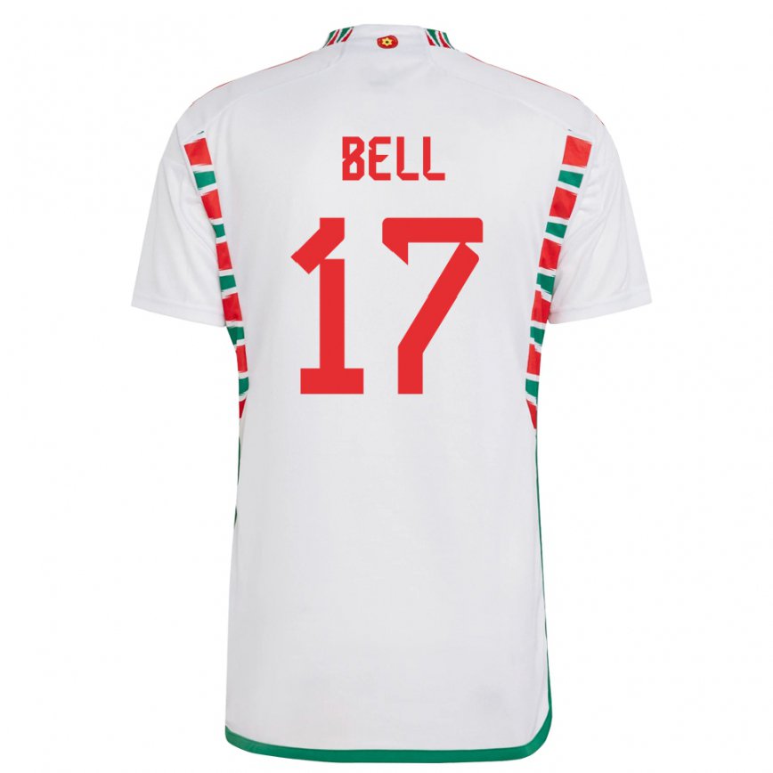 Niño Camiseta Gales Zac Bell #17 Blanco 2ª Equipación 22-24 Perú