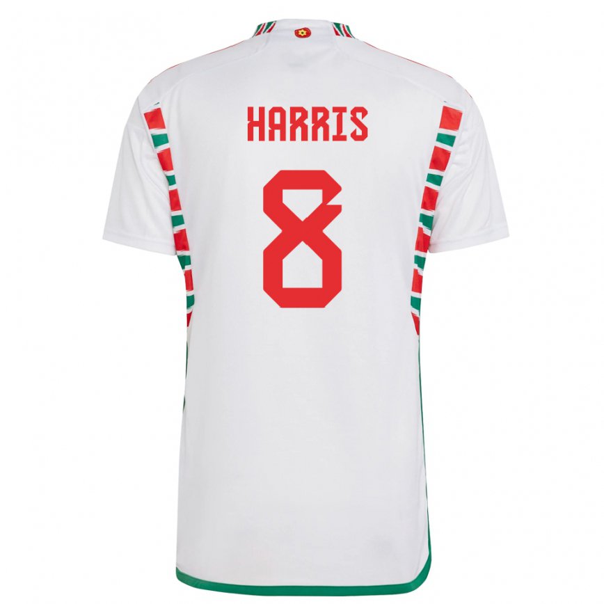 Niño Camiseta Gales Luke Harris #8 Blanco 2ª Equipación 22-24 Perú