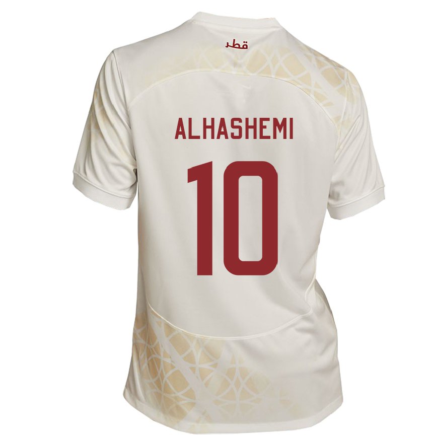 Niño Camiseta Catar Suaad Alhashemi #10 Beis Dorado 2ª Equipación 22-24 Perú