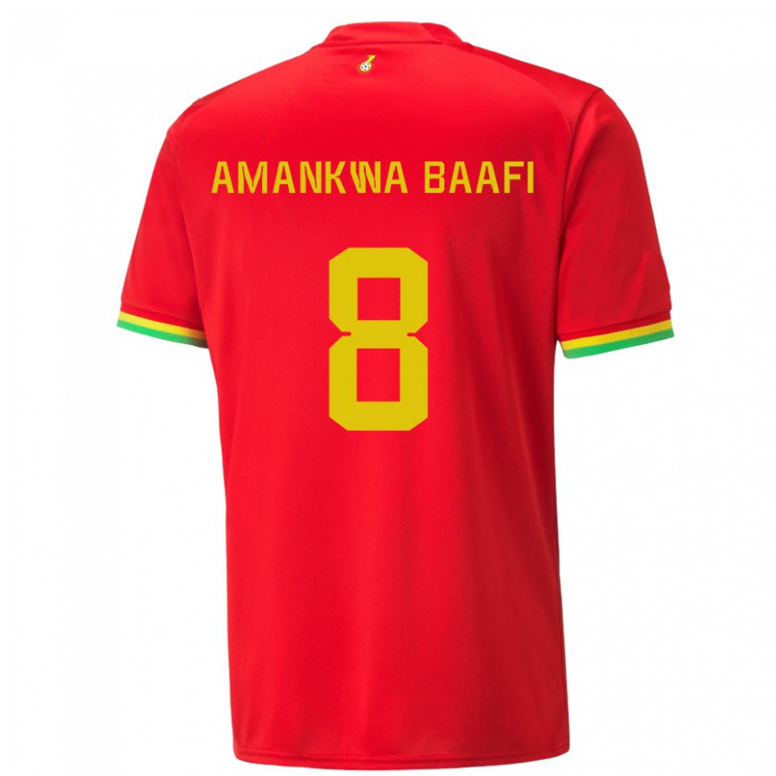 Niño Camiseta Ghana Yaw Amankwa Baafi #8 Rojo 2ª Equipación 22-24 Perú