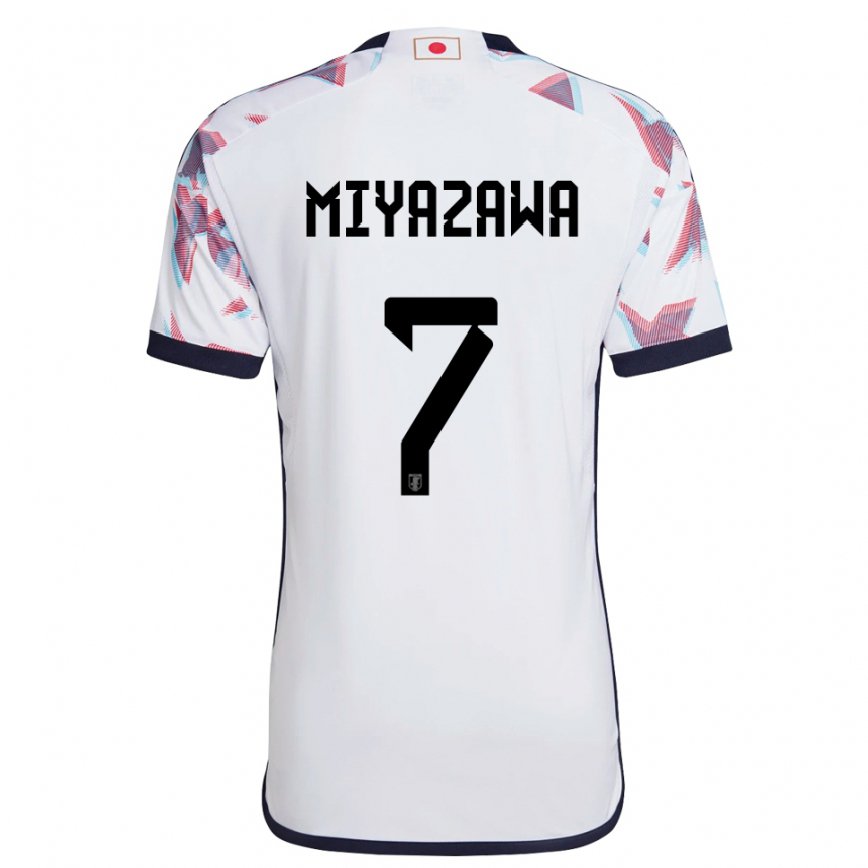 Niño Camiseta Japón Hinata Miyazawa #7 Blanco 2ª Equipación 22-24 Perú