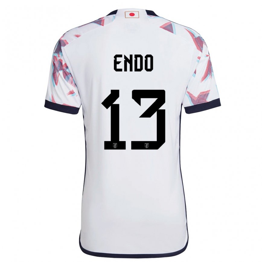 Niño Camiseta Japón Jun Endo #13 Blanco 2ª Equipación 22-24 Perú