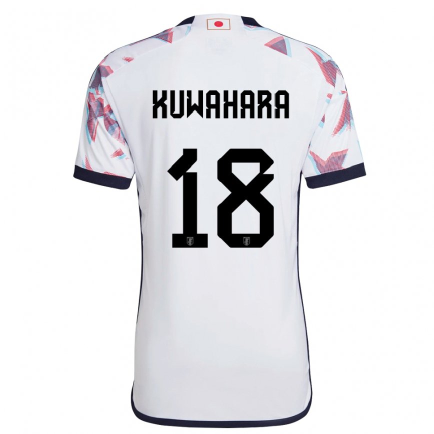 Niño Camiseta Japón Rikuto Kuwahara #18 Blanco 2ª Equipación 22-24 Perú