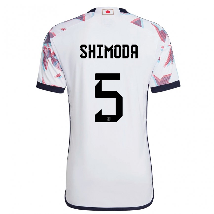 Niño Camiseta Japón Yoshihiro Shimoda #5 Blanco 2ª Equipación 22-24 Perú