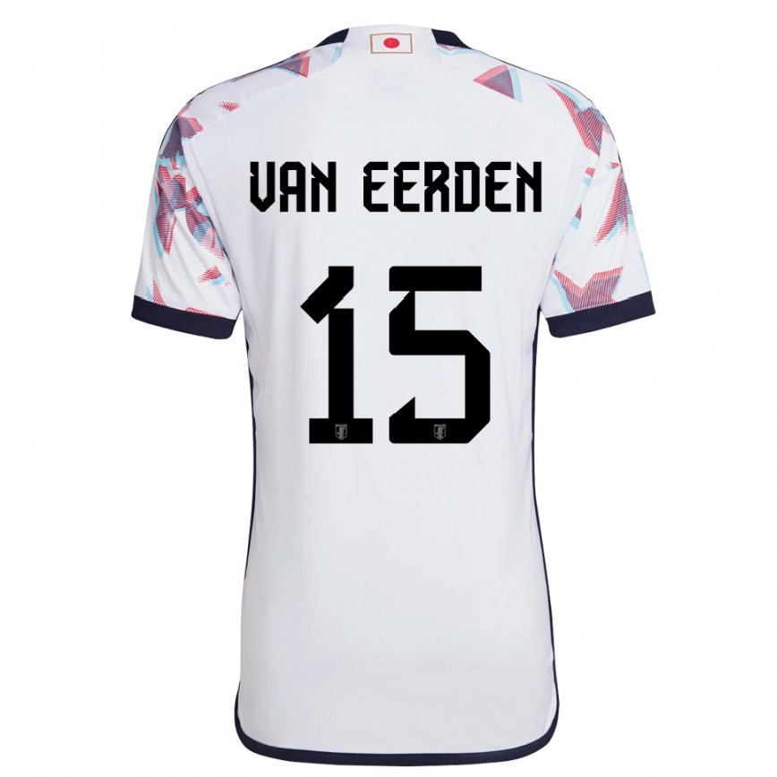 Niño Camiseta Japón Shawn Van Eerden #15 Blanco 2ª Equipación 22-24 Perú