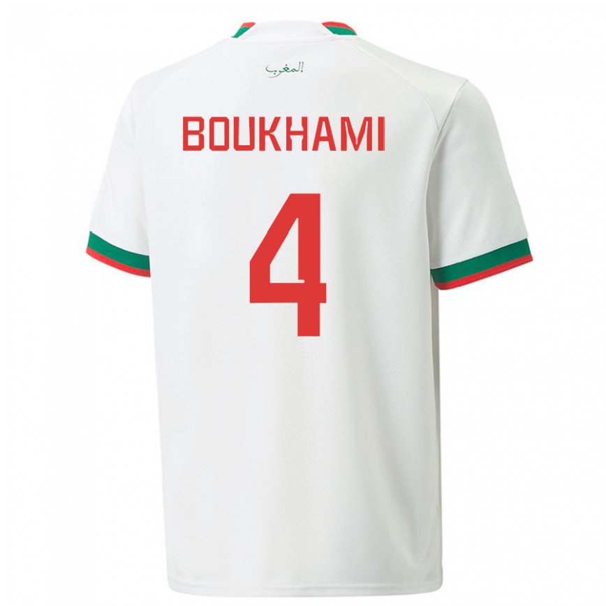 Niño Camiseta Marruecos Siham Boukhami #4 Blanco 2ª Equipación 22-24 Perú