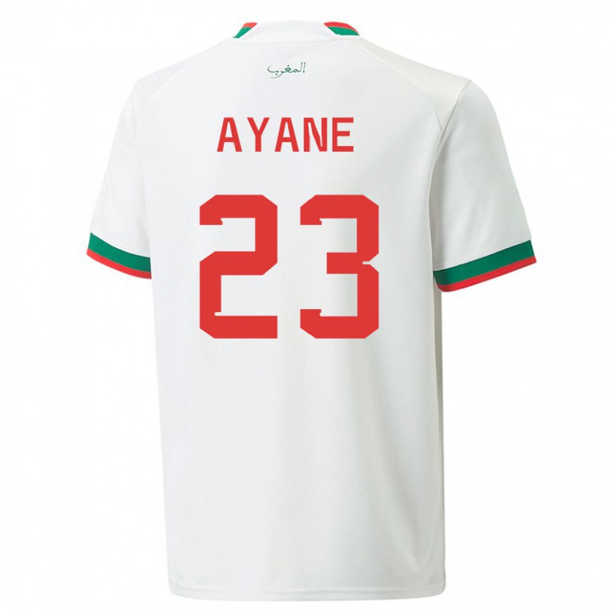 Niño Camiseta Marruecos Rosella Ayane #23 Blanco 2ª Equipación 22-24 Perú