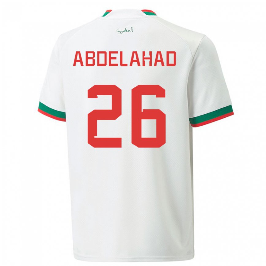 Niño Camiseta Marruecos Imane Abdelahad #26 Blanco 2ª Equipación 22-24 Perú