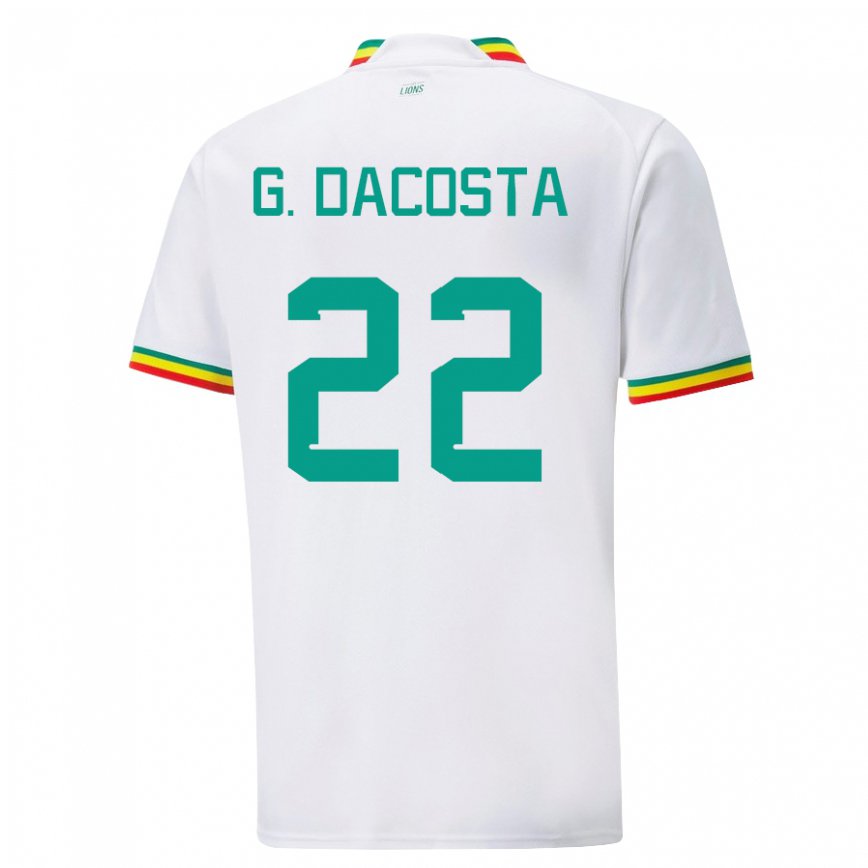 Hombre Camiseta Senegal Gladys Irene Dacosta #22 Blanco 1ª Equipación 22-24 Perú